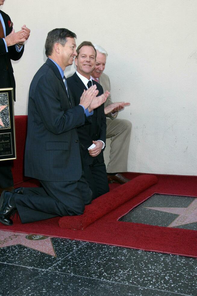 Leron Gubler  Kiefer Sutherland  Donald Sutherland at the Hollywood Walk of Fame ceremony for Kiefer Sutherland in Hollywood CA December 9 2008 photo