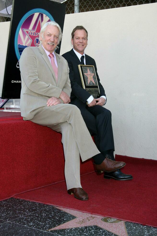 Kiefer  Donald Sutherland at the Hollywood Walk of Fame ceremony for Kiefer Sutherland in Hollywood CA December 9 2008 photo