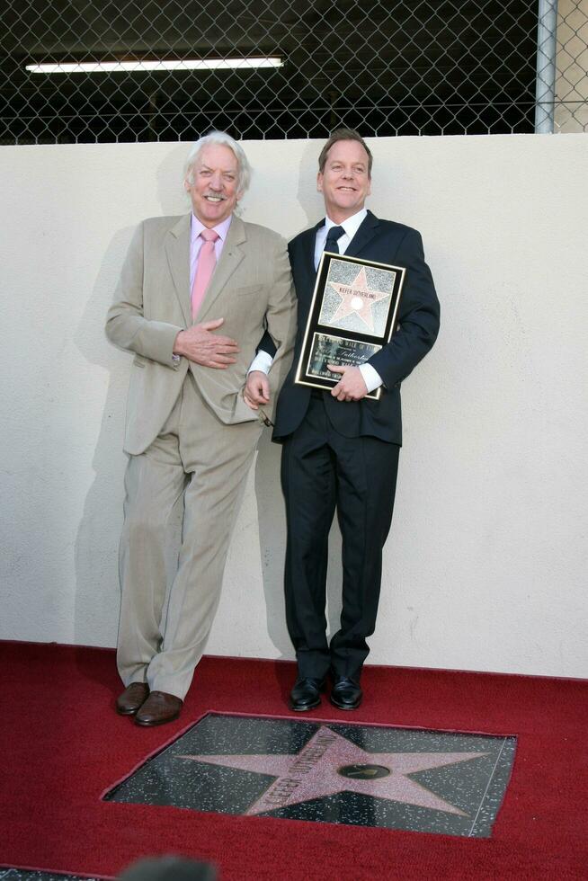 Kiefer  Donald Sutherland at the Hollywood Walk of Fame ceremony for Kiefer Sutherland in Hollywood CA December 9 2008 photo