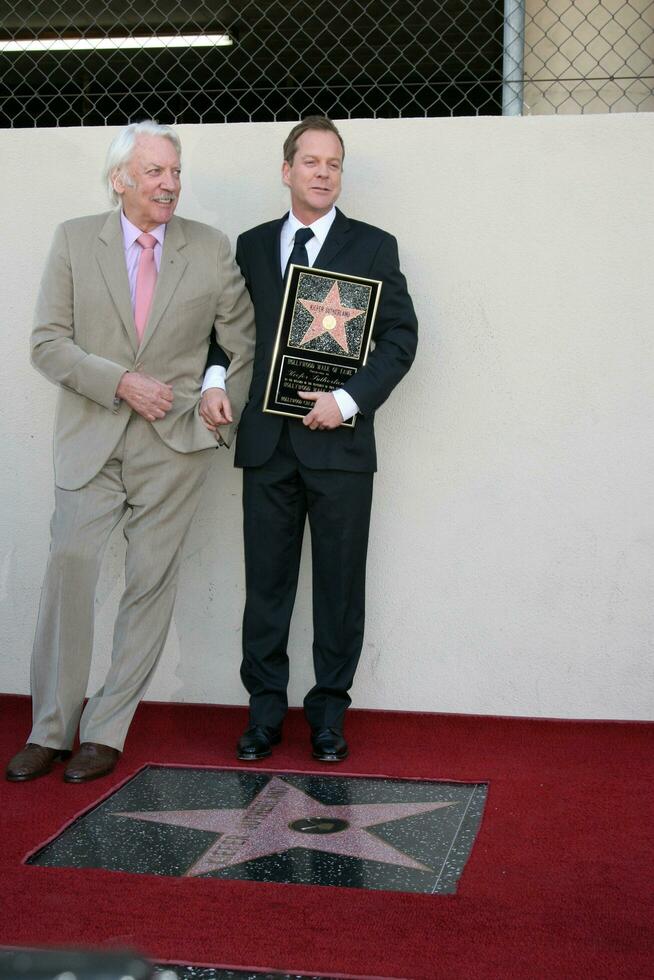 Kiefer  Donald Sutherland at the Hollywood Walk of Fame ceremony for Kiefer Sutherland in Hollywood CA December 9 2008 photo