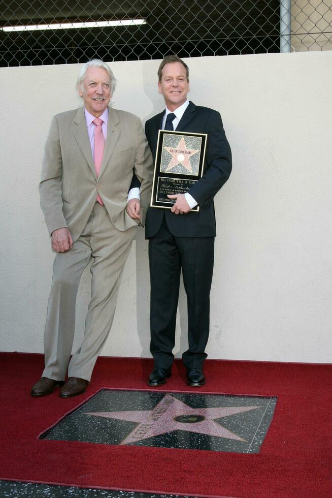 Kiefer  Donald Sutherland at the Hollywood Walk of Fame ceremony for Kiefer Sutherland in Hollywood CA December 9 2008 photo