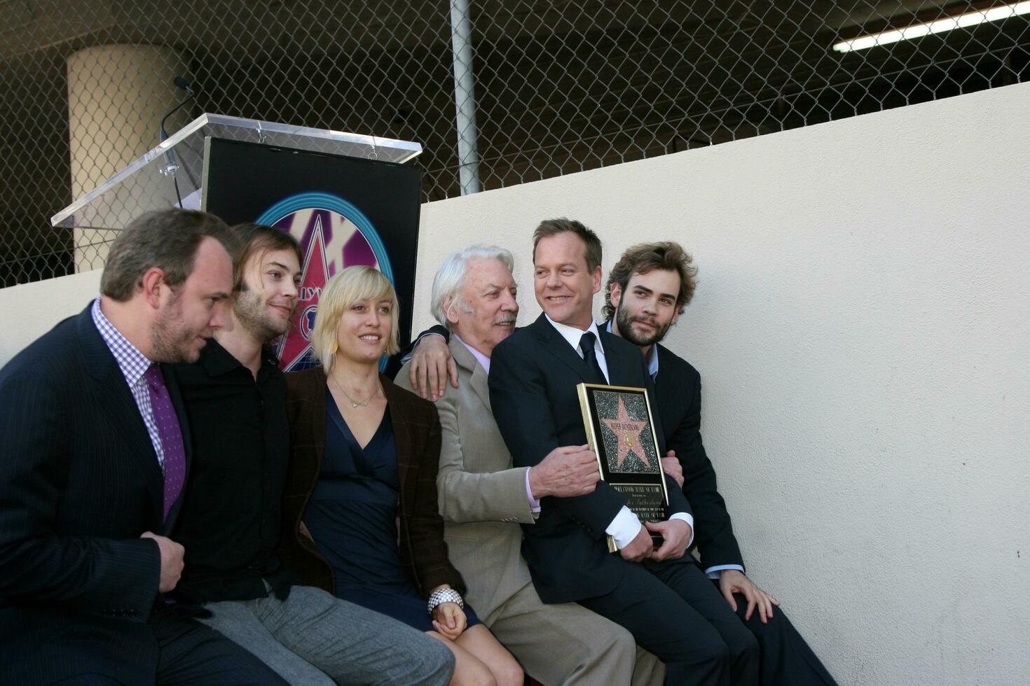 Kiefer Sutherland  Family at the Hollywood Walk of Fame ceremony for Kiefer Sutherland in Hollywood CA December 9 2008 photo