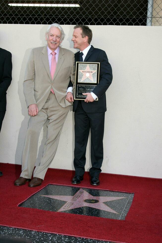 Kiefer  Donald Sutherland at the Hollywood Walk of Fame ceremony for Kiefer Sutherland in Hollywood CA December 9 2008 photo