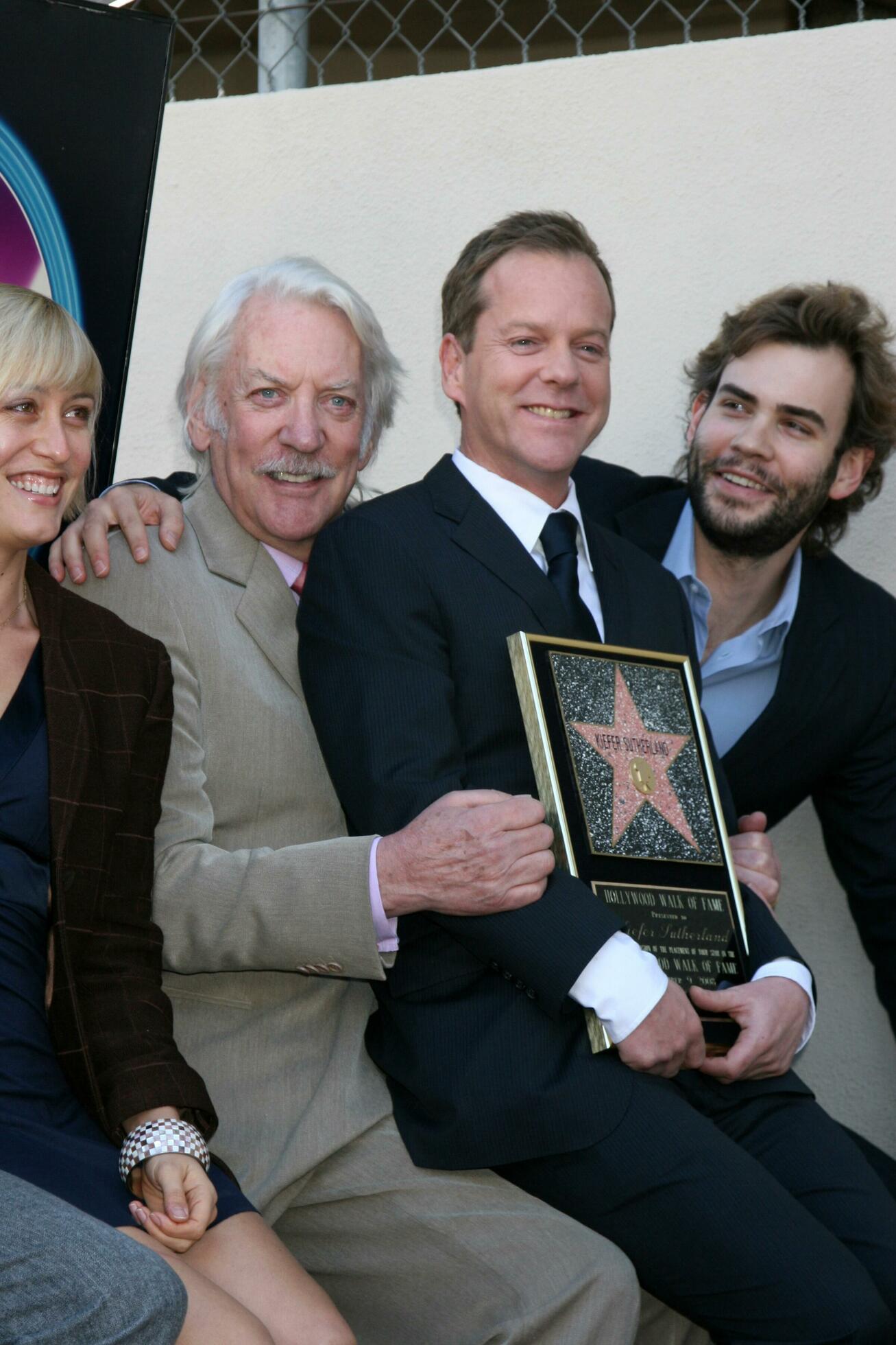 Kiefer Sutherland Family at the Hollywood Walk of Fame ceremony for