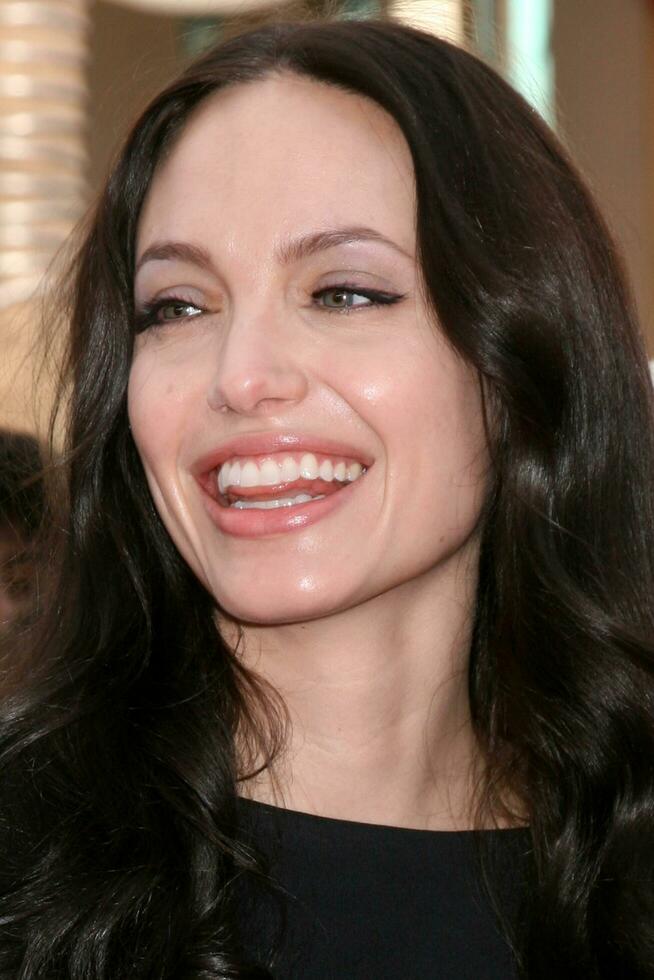 Angelina Jolie arriving at the Kung Fu Panda  Secrets of the Furious Five DVD Debut at Gaumans Chinese Theater in Los Angeles CA on November 9 2008 photo