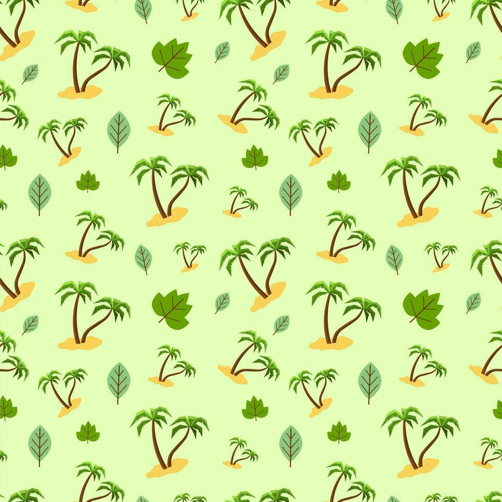 Seamless texture with palm trees vector