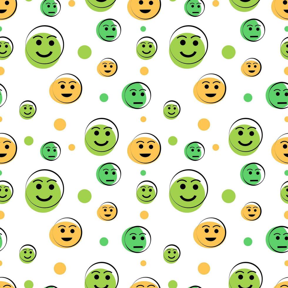 Seamless texture with emoticons vector