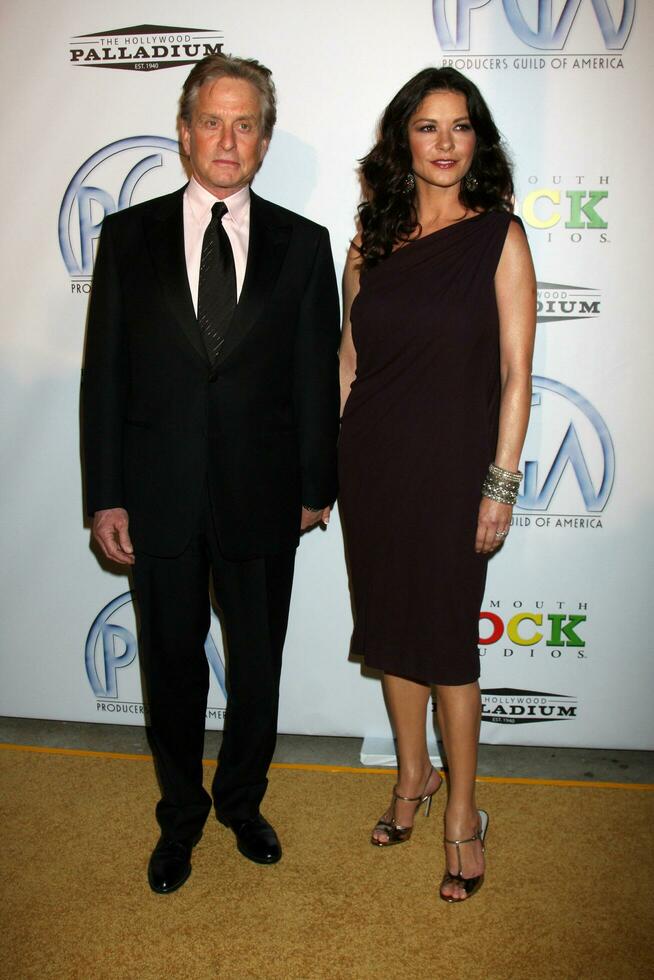 Michael Douglas  Catherine ZeaJones arriving at the Producers Guild Awards at the Palladium in Los Angeles CA on January 24 2009 2008 photo
