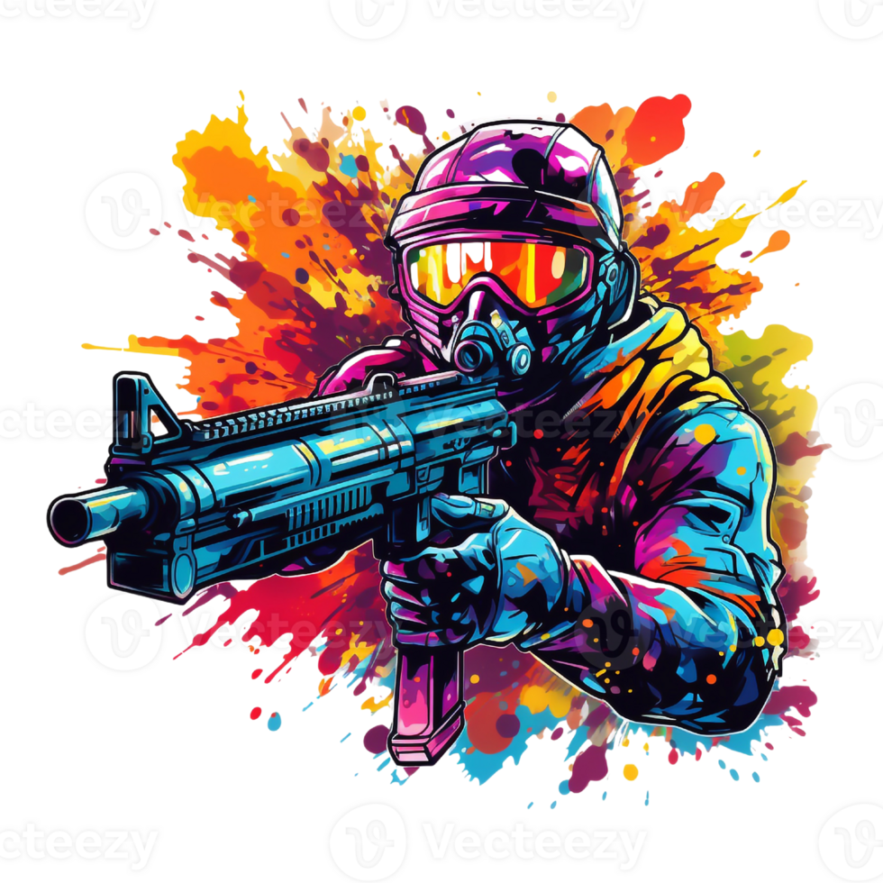 spécial les forces, paintball, généré par ai png