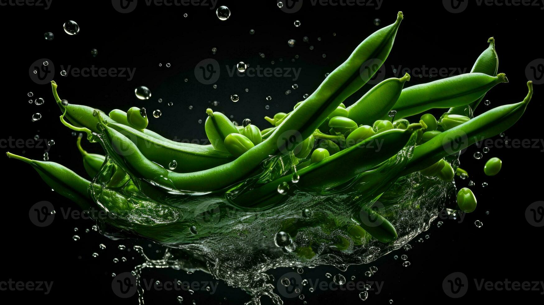 AI Generative a photo of green beans