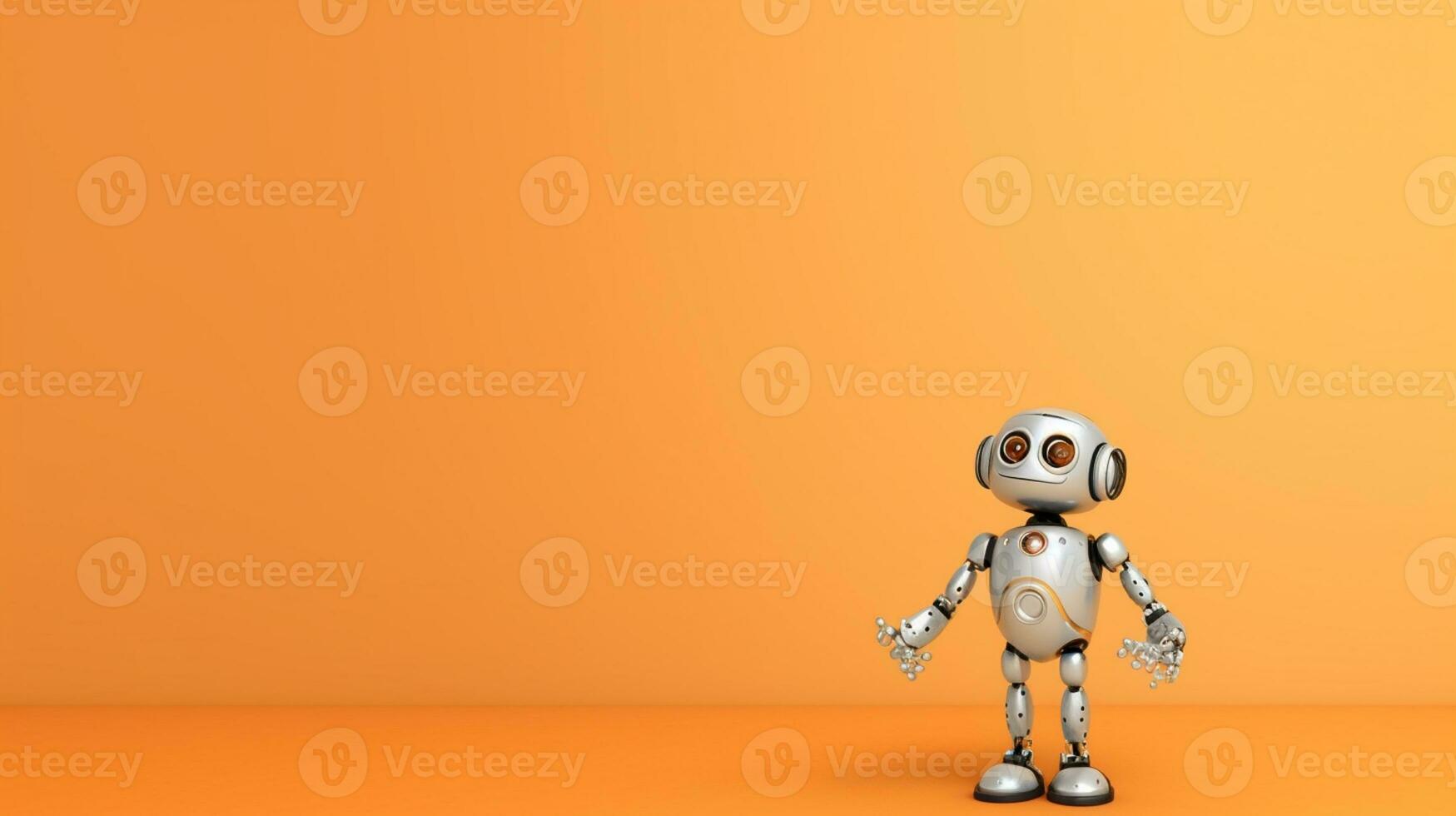 Generative AI futurim Robot With a Copy space photo