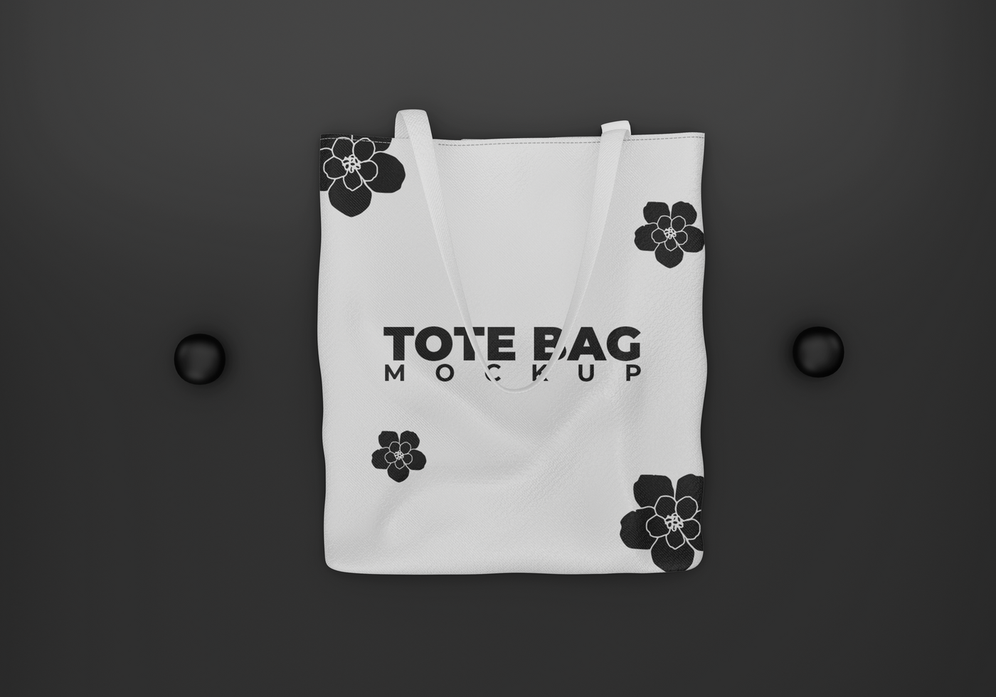 cloth Tote bag mockup black style psd