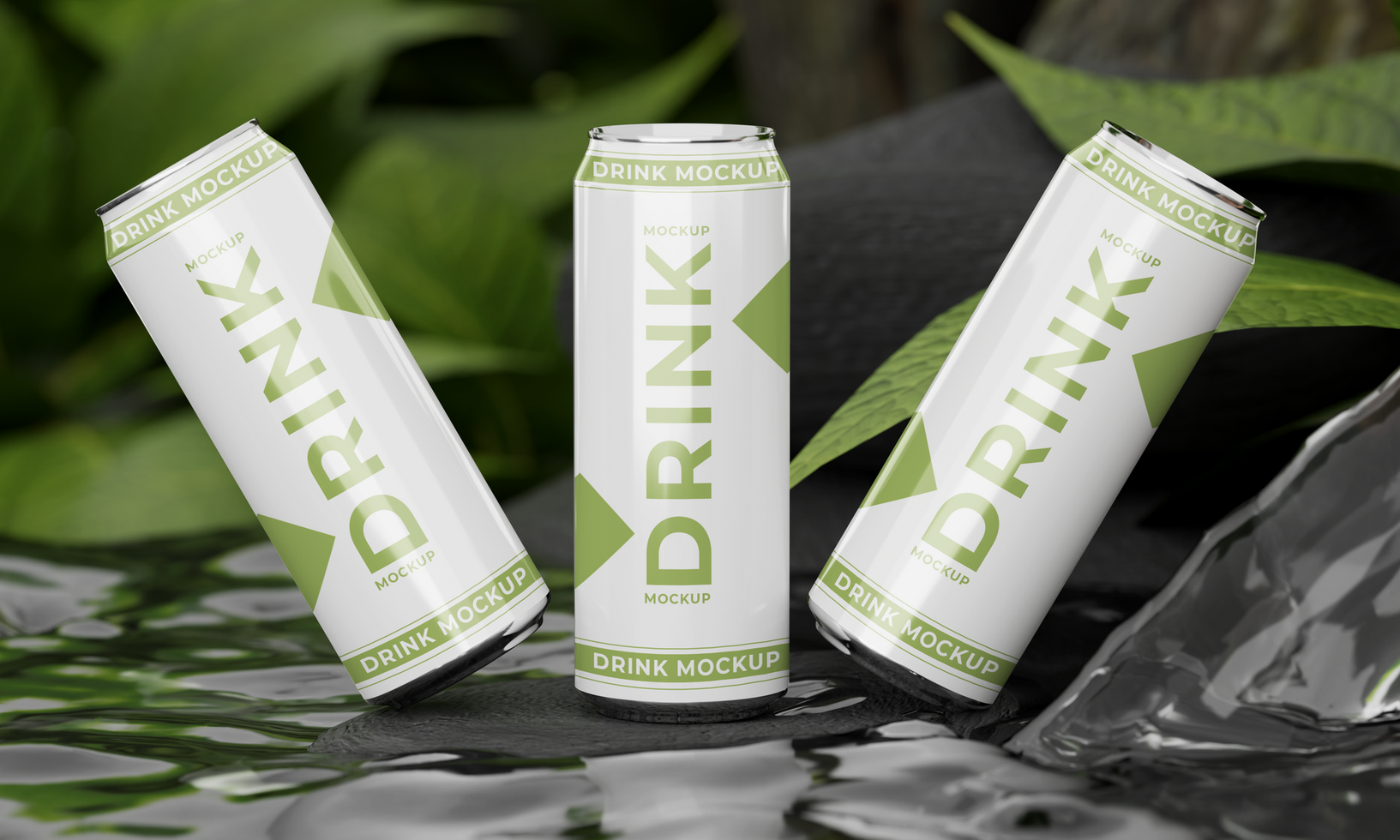 Branding can drink mockup nature style psd
