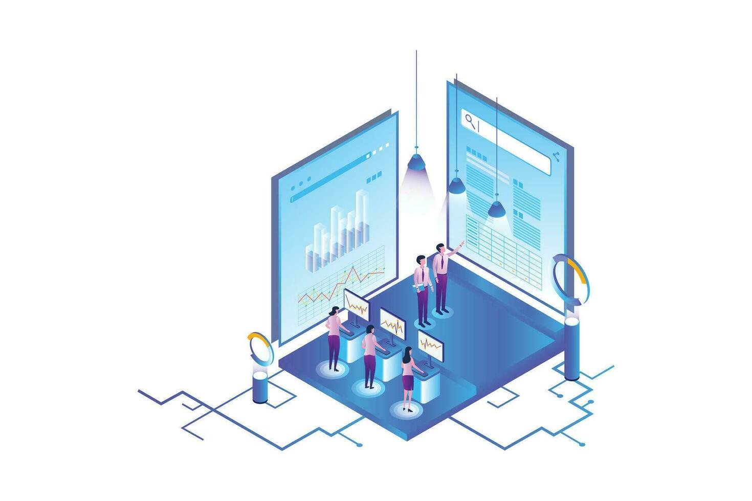 SEO Service Isometric vector