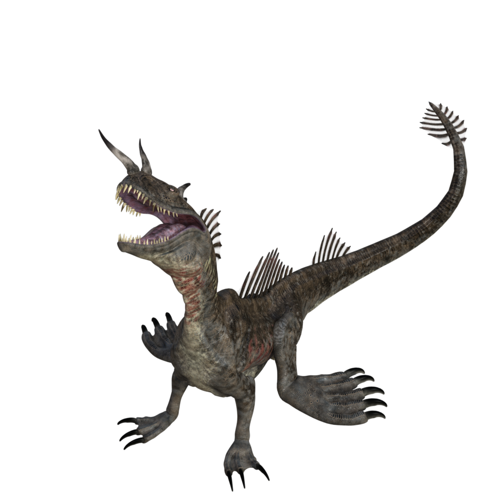 Aquadrón dinosaurio aislado 3d png