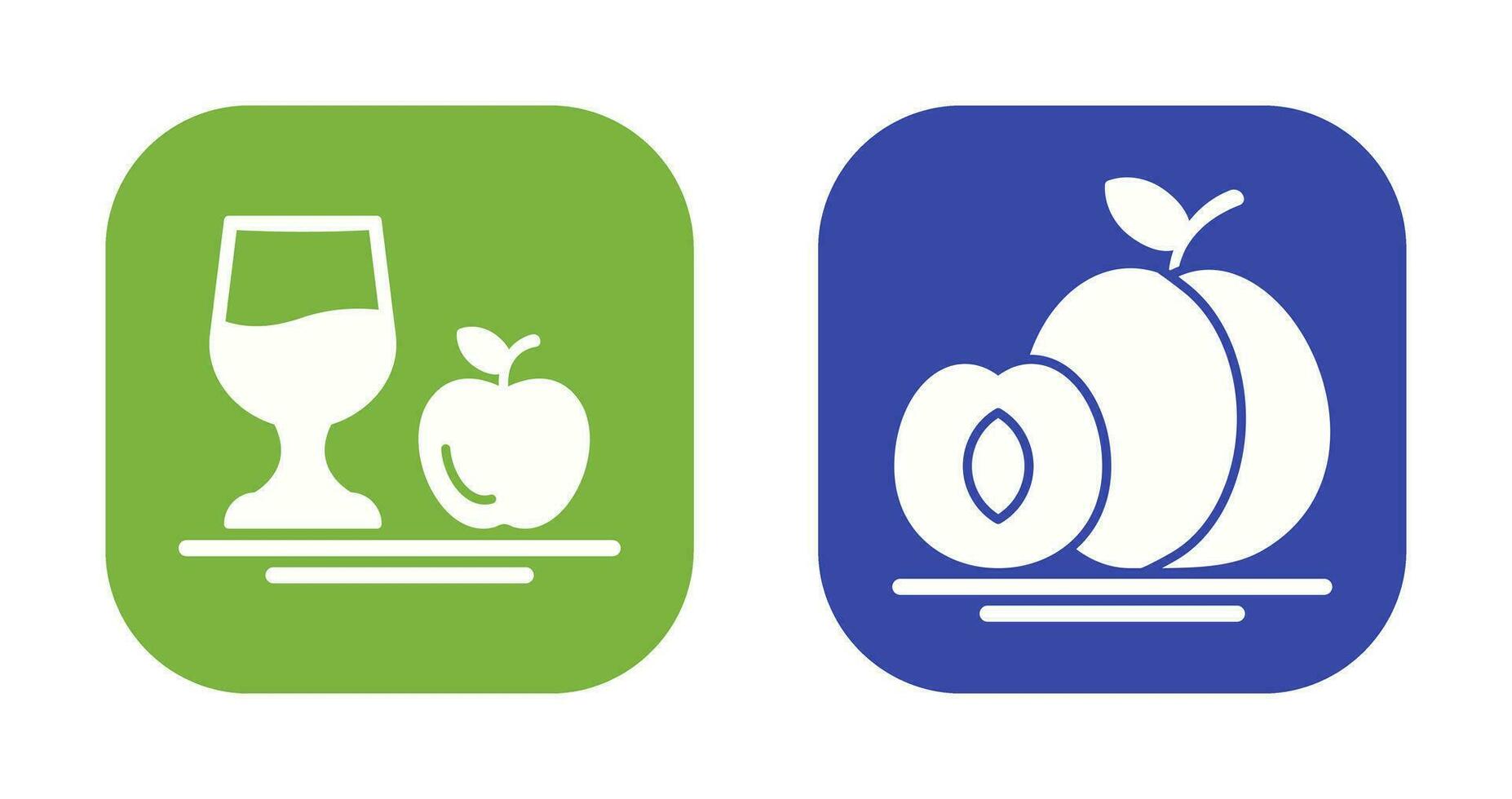 Healthy and Apricot Icon vector