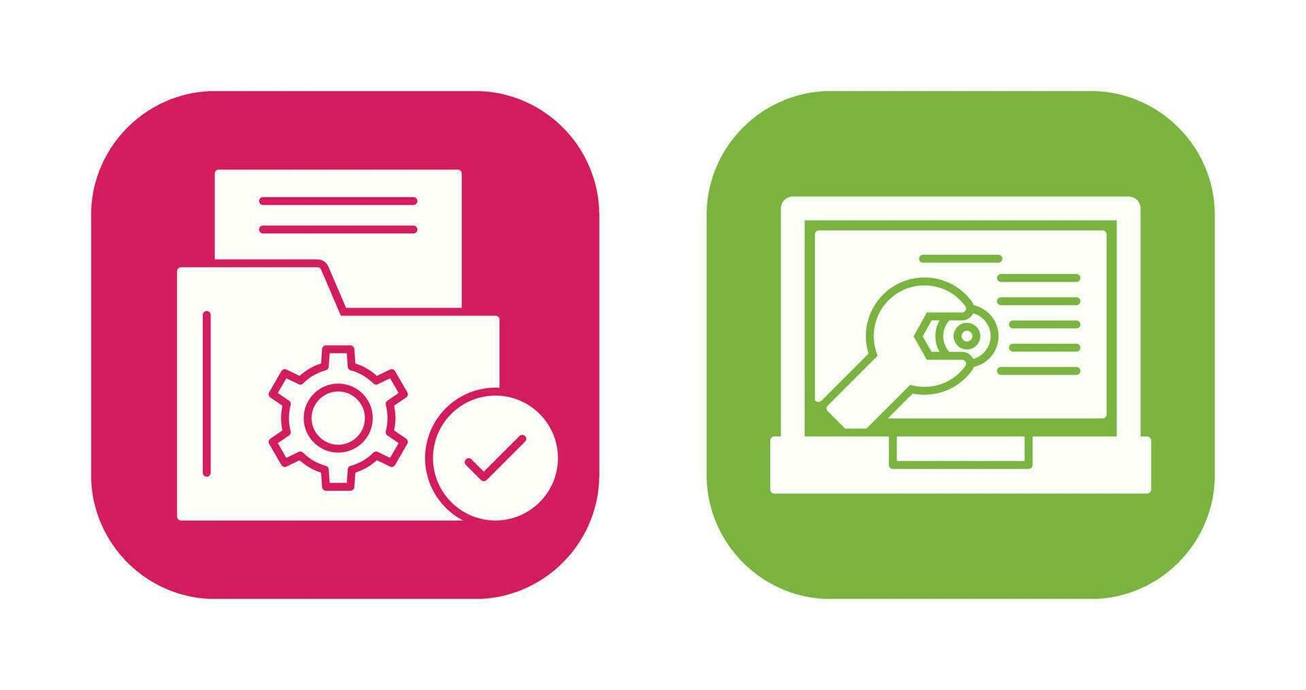 Folder and Repair Icon vector