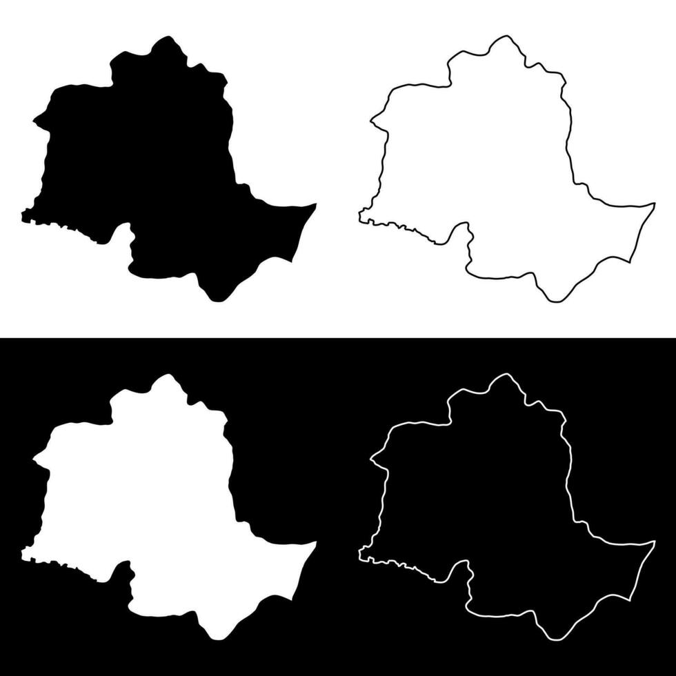 Potaro Siparuni region map, administrative division of Guyana. Vector illustration.