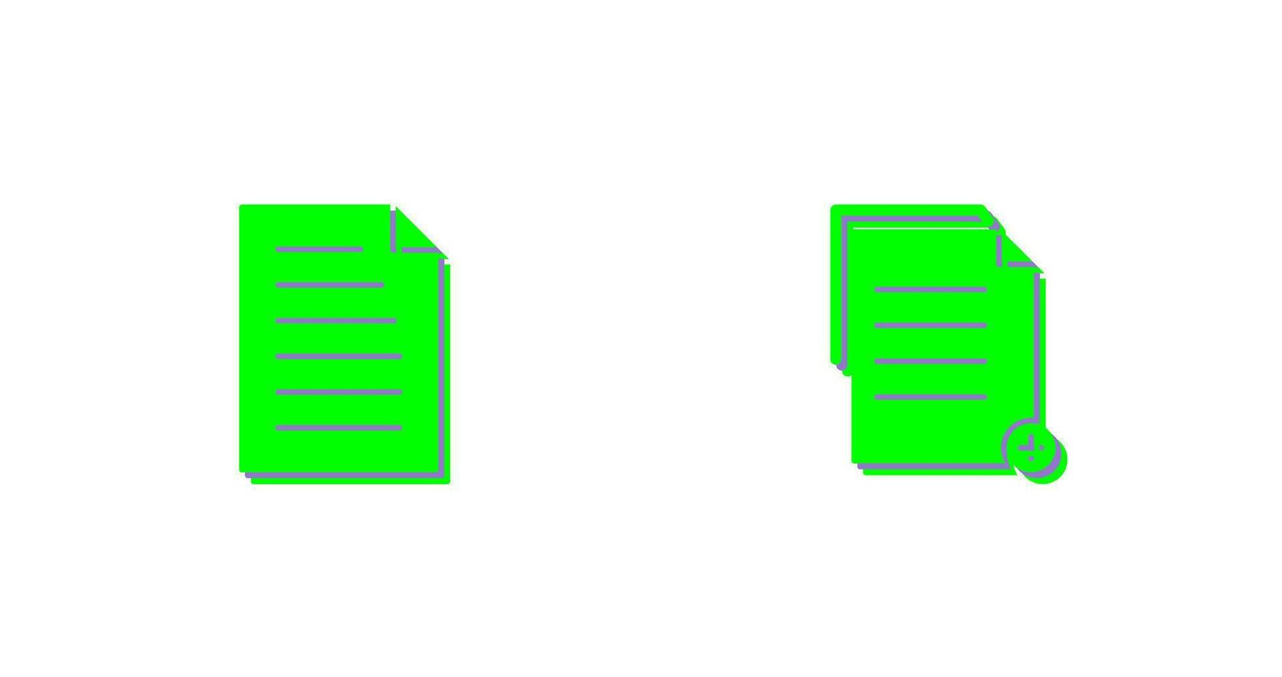document and two files  Icon vector