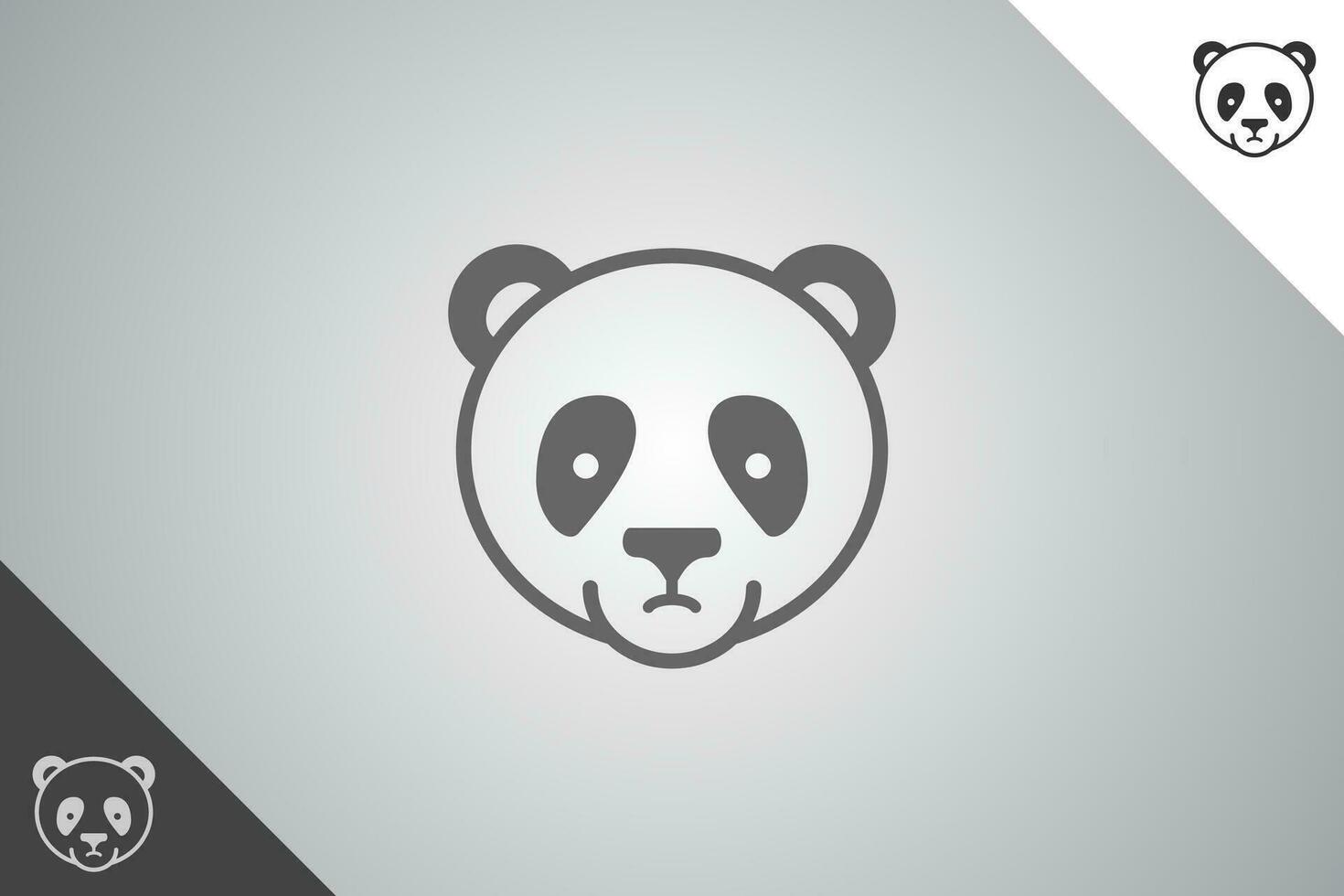 Panda modern logotype and symbol. Perfect logo for business related to animal, pet and veterinary. Isolated on background. Vector eps 10.