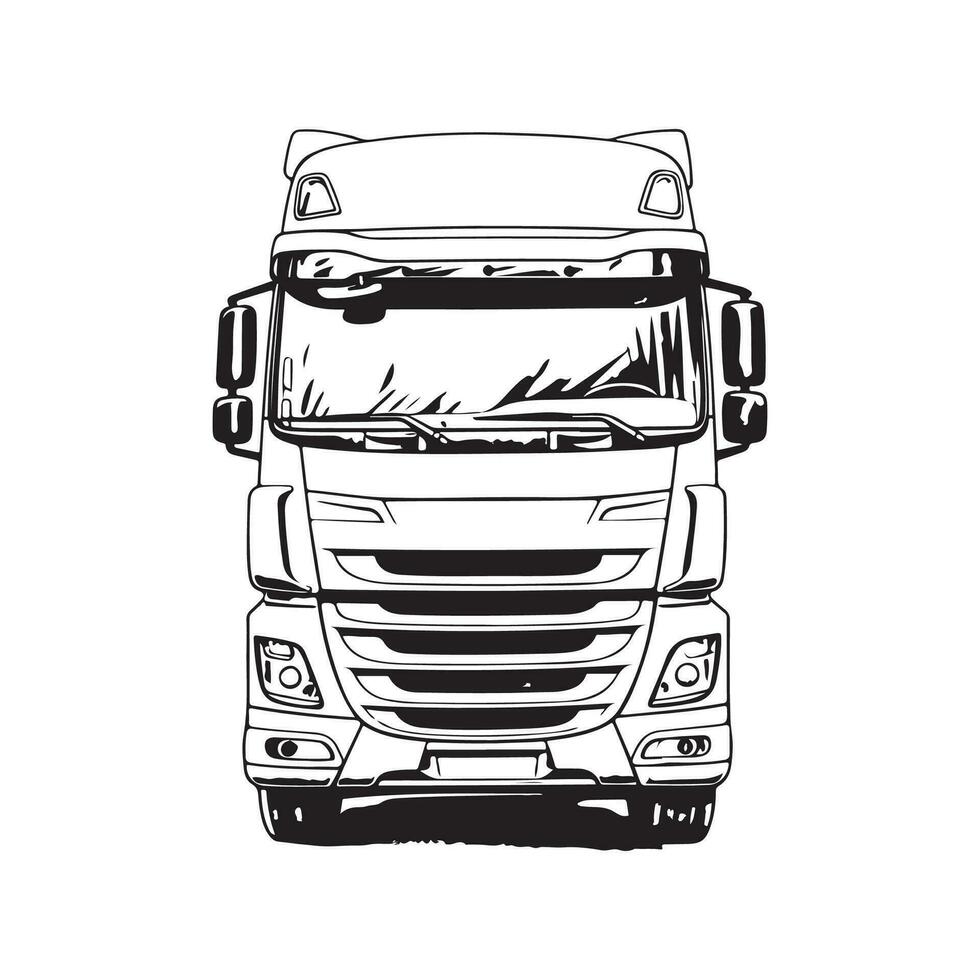 Truck Head Design Vector, Logoa Image vector