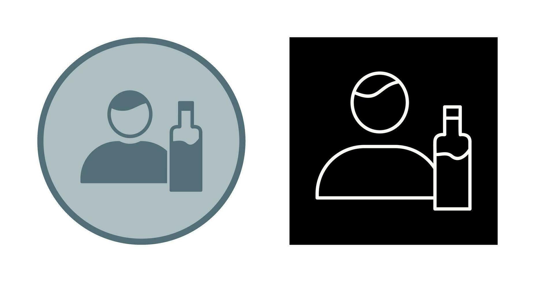 Unique Man And Drink Vector Icon