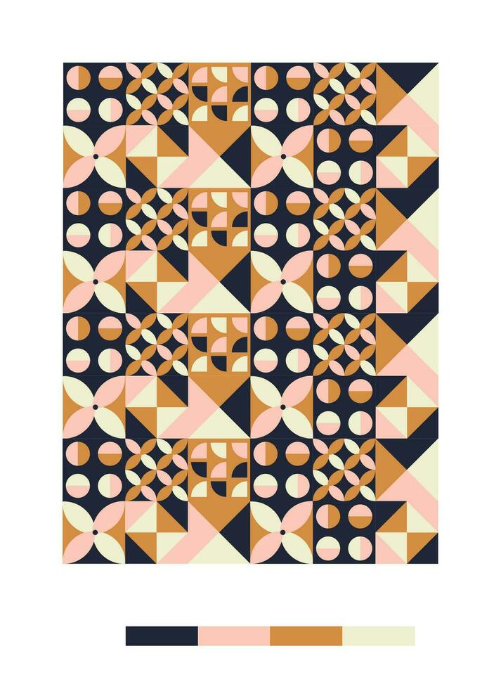 a colorful pattern with geometric shapes and colors vector