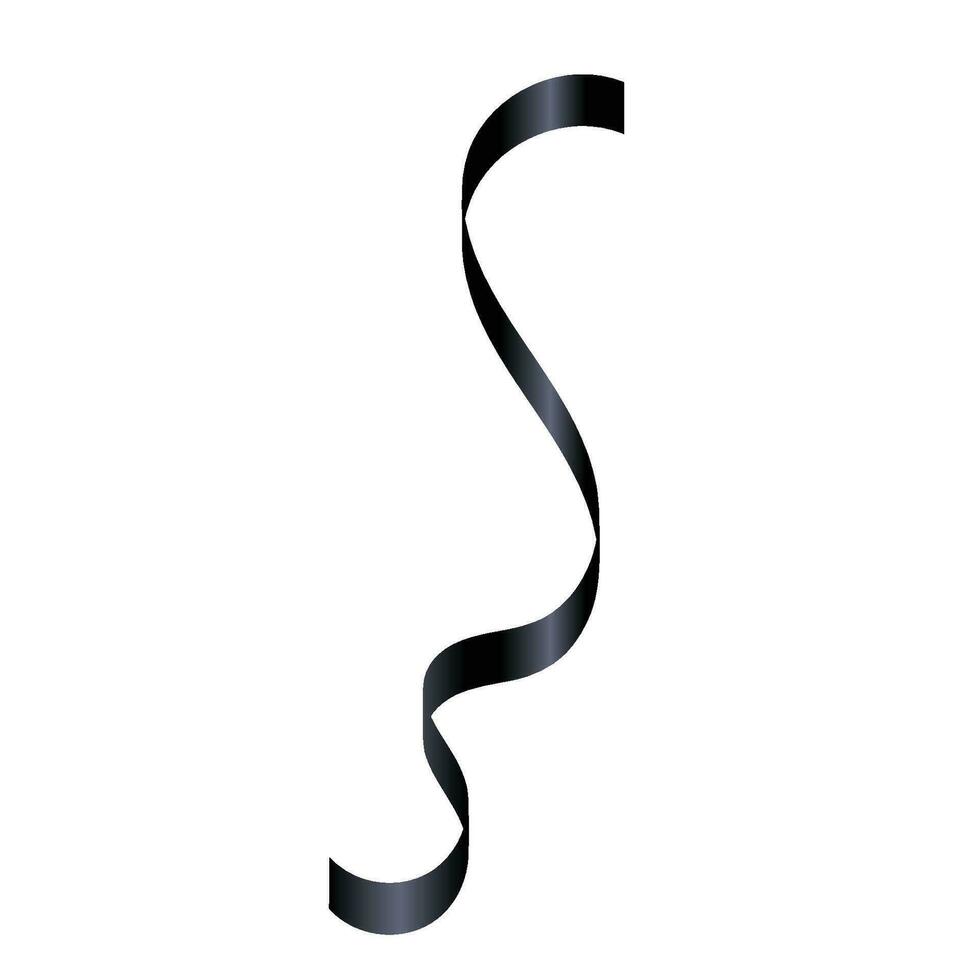 Realistic Black Ribbon vector