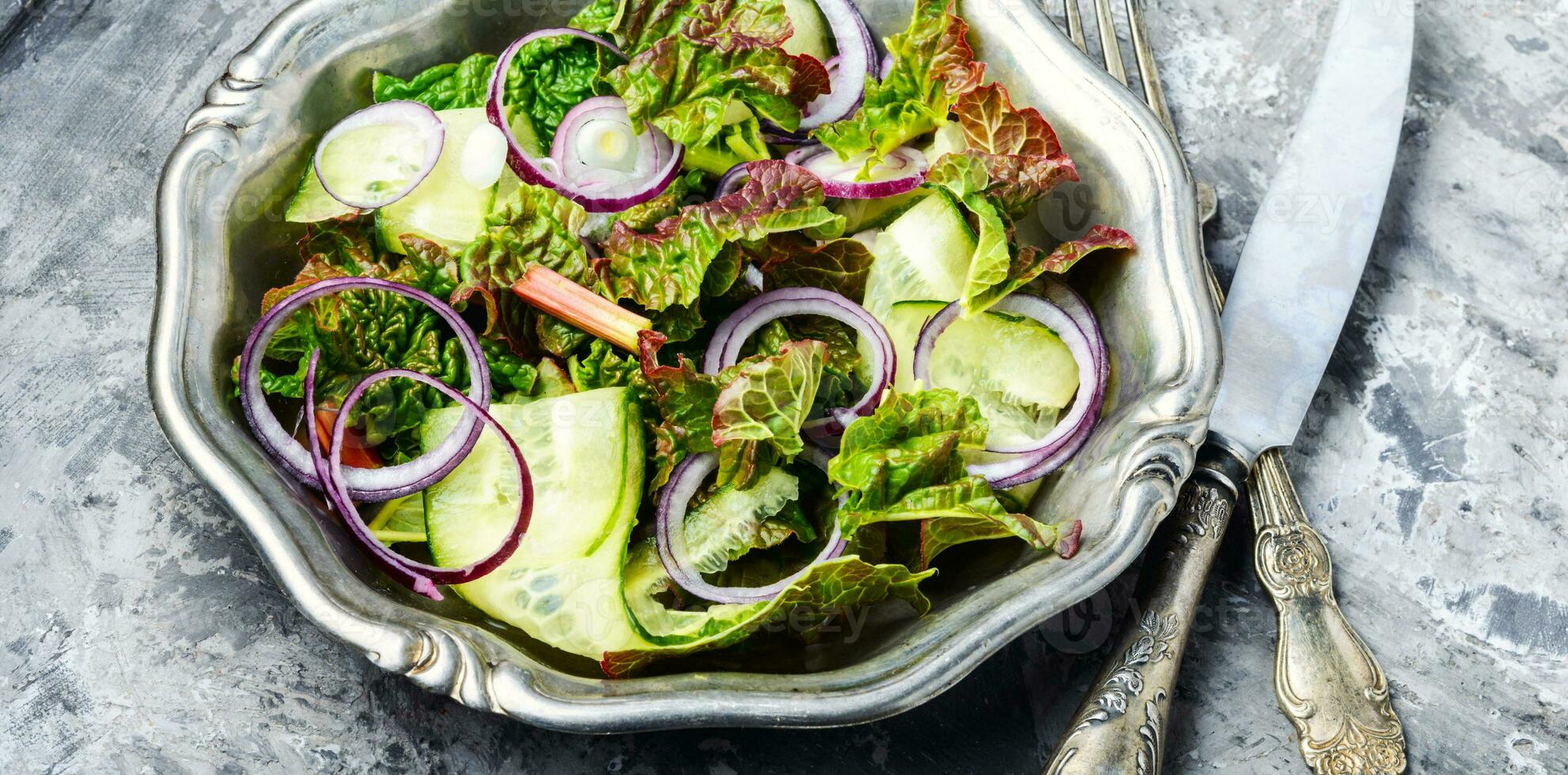 Spring vegetable salad photo