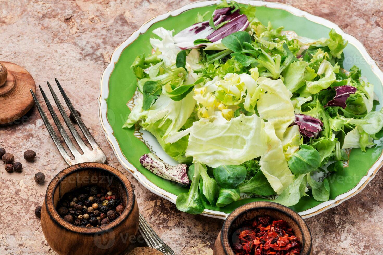 Fresh vegetable salad photo