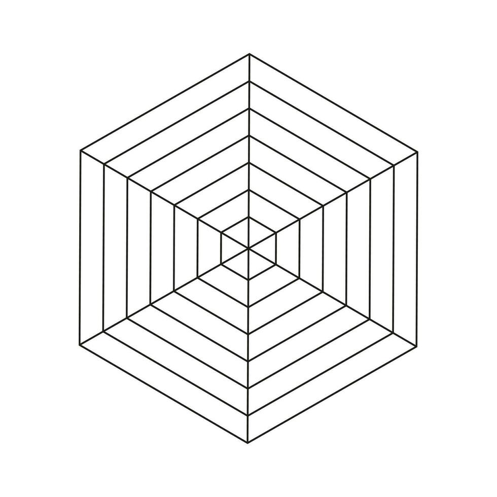 Radar or spider diagram template. Blank radar chart. Diagram for Radar or spider diagram template. Blank radar chart. Diagram for