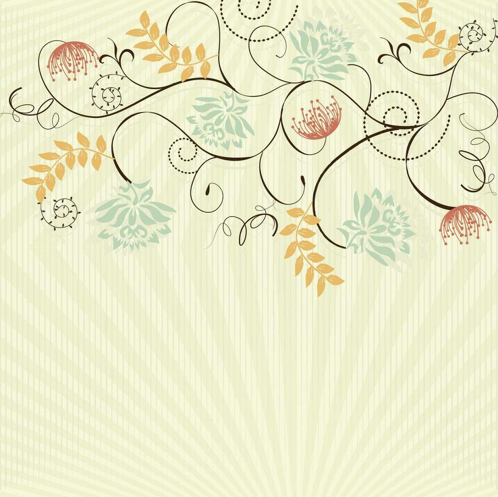 Spring floral background vector