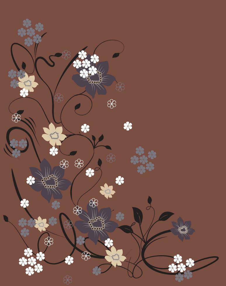 Spring floral background vector