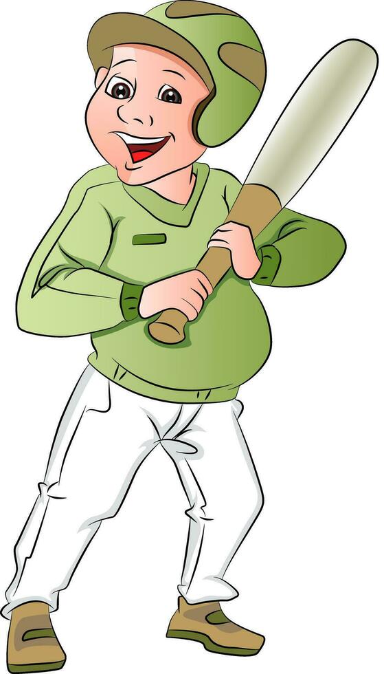 Vector of baseball batsman.