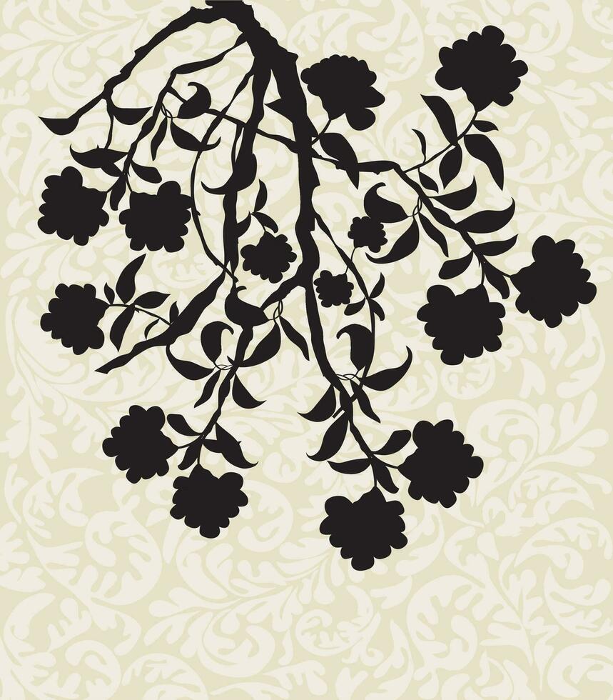 Vintage invitation card with ornate elegant retro abstract floral design vector