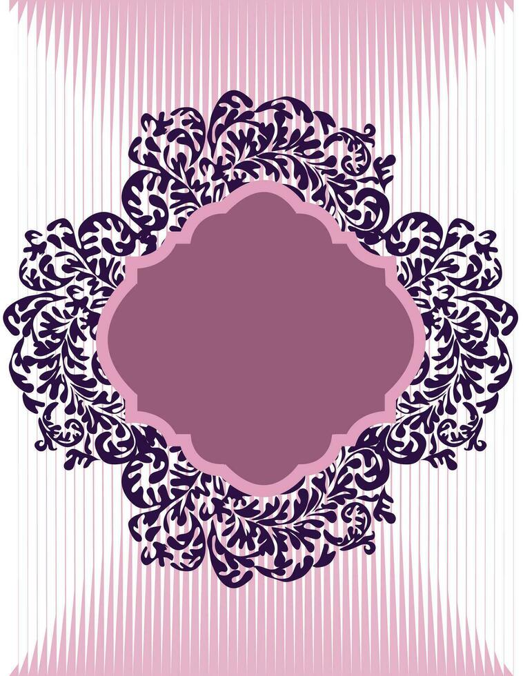 tarjeta de invitación vintage con diseño floral abstracto retro elegante adornado vector