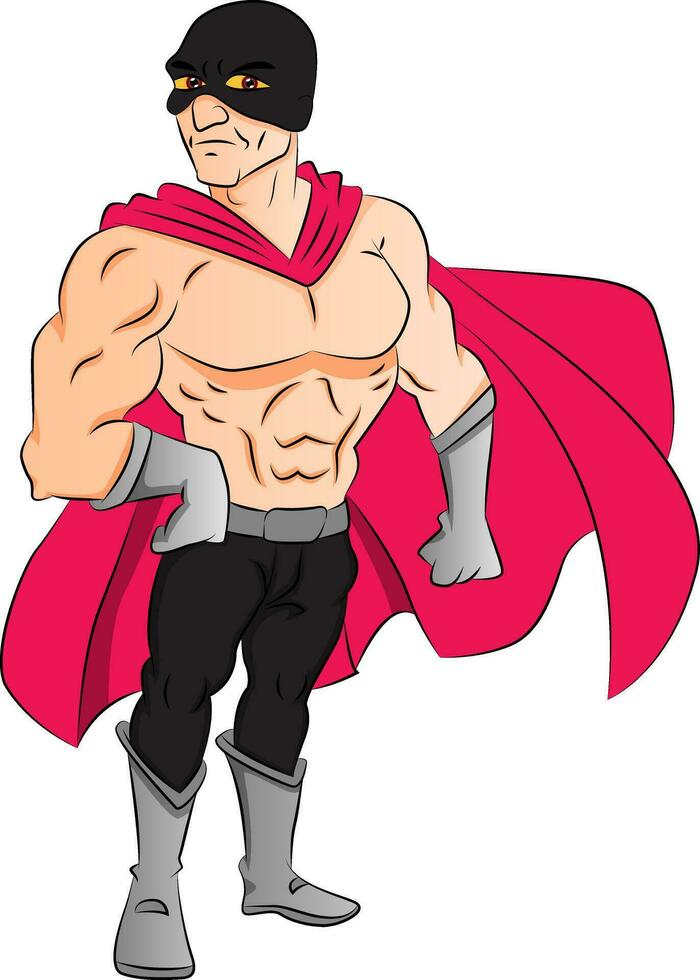 Masked Superhero, illustration vector