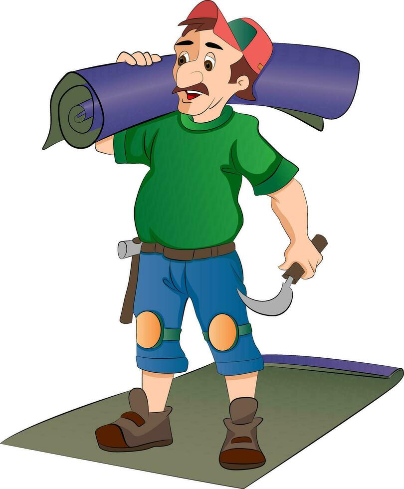 Carpet Installer, illustration vector