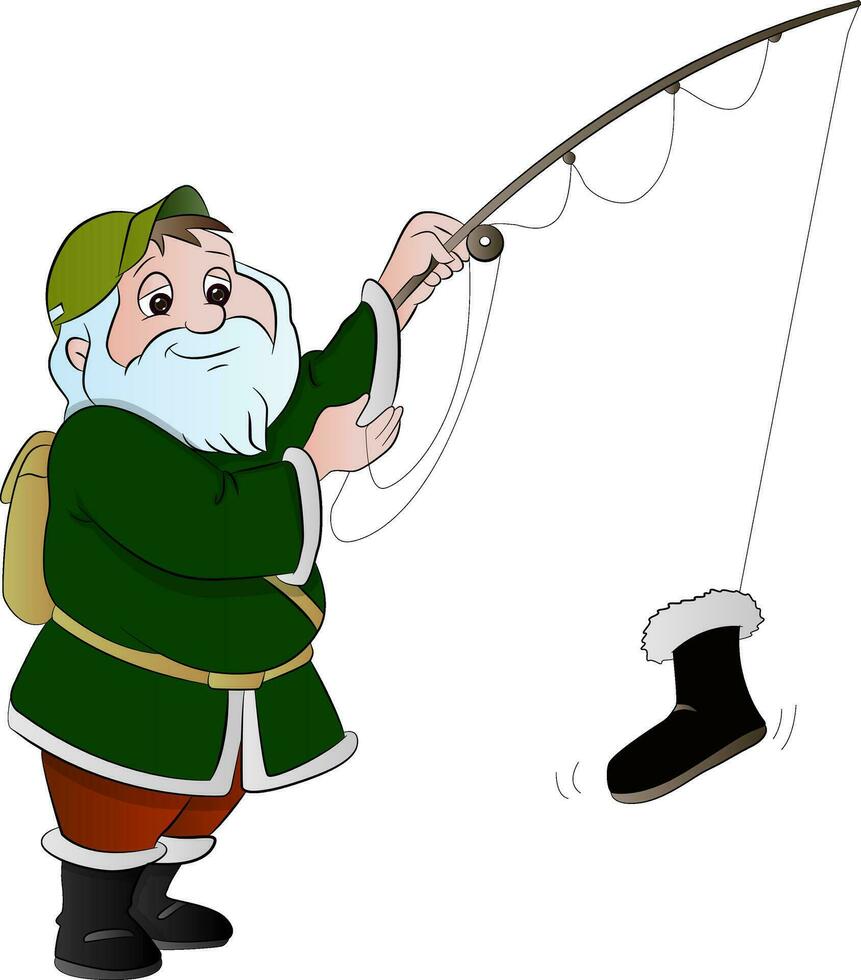 Man Fishing, illustration vector