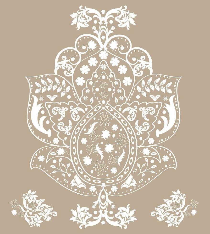 Vintage background with ornate floral design vector