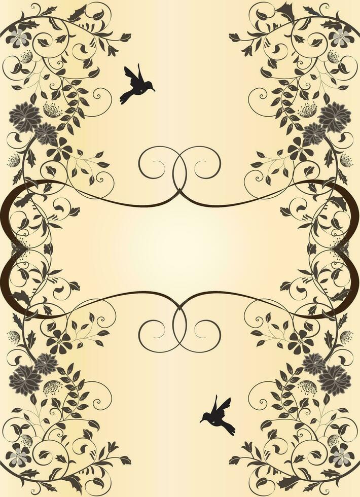 Template frame design for greeting card or invitation vector