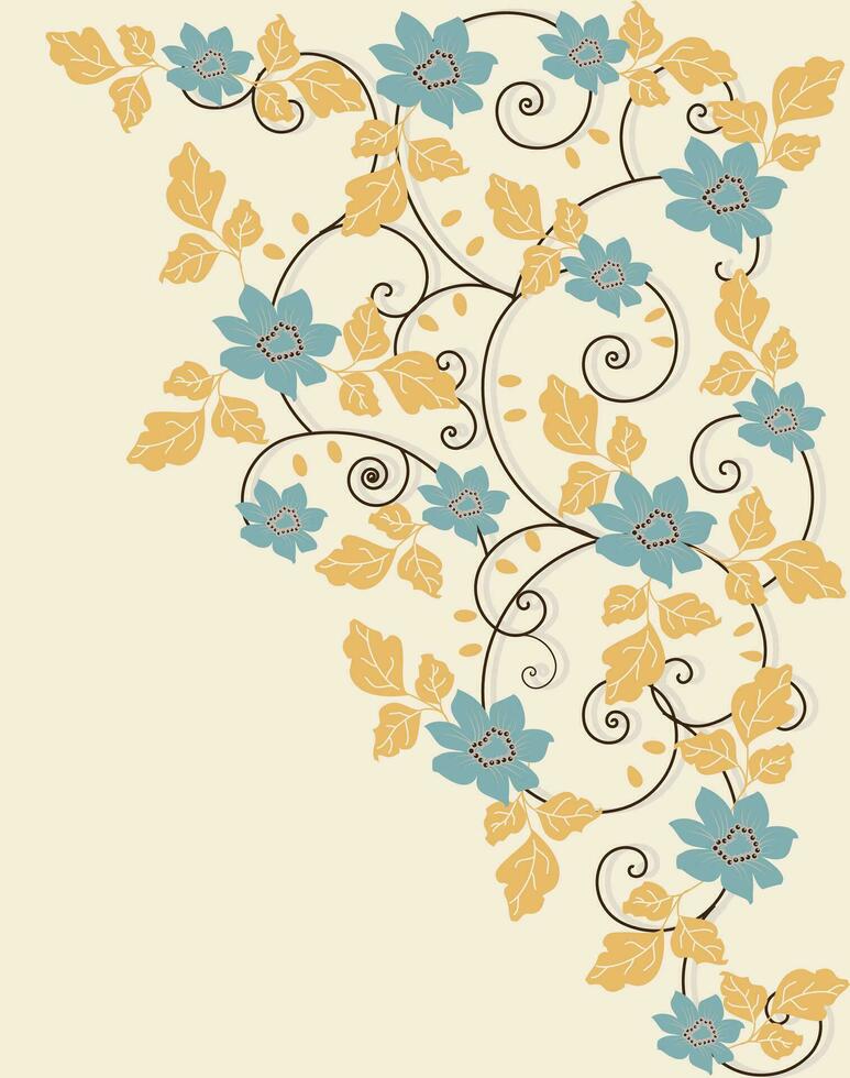 Spring floral background with place for text vector