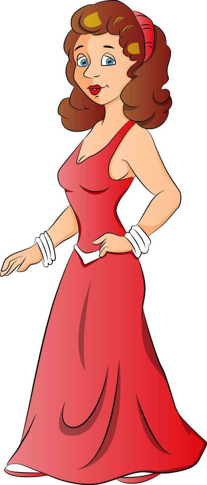 Vector of beautiful young woman.