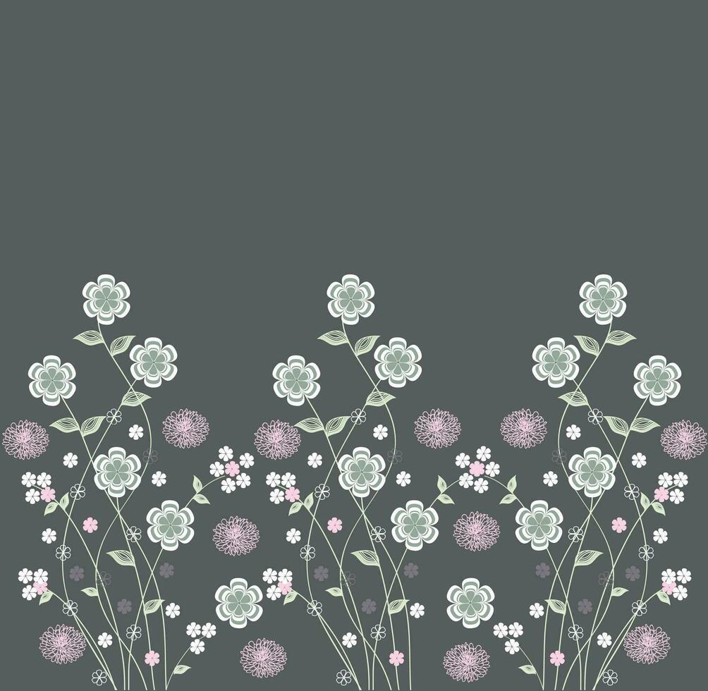 Modern invitation card with floral design vector