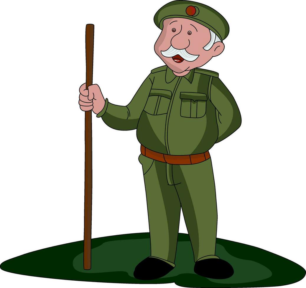 Vector of security guard.