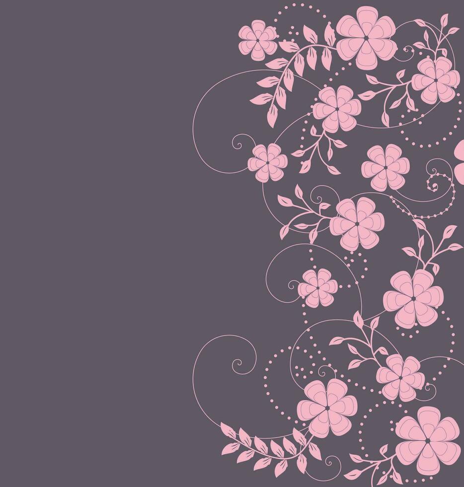 Abstract flowers background with place for your text vector