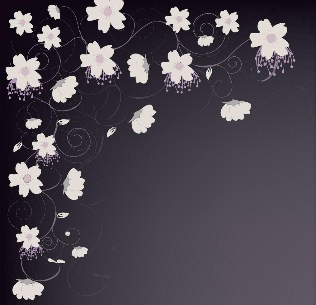 Spring floral background with place for your text vector