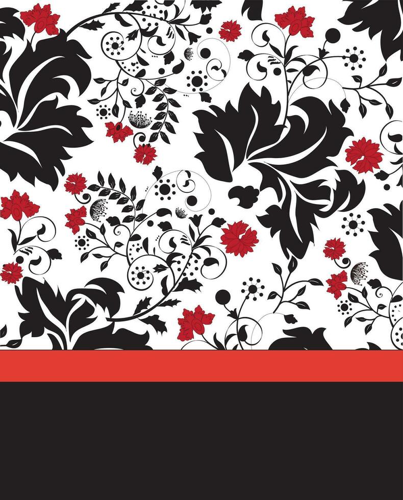 tarjeta de invitación vintage con diseño floral abstracto retro elegante adornado vector