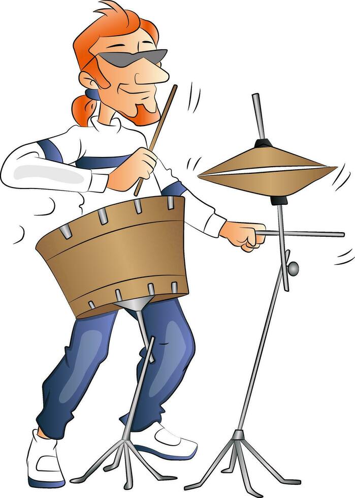 Vector of drummer.