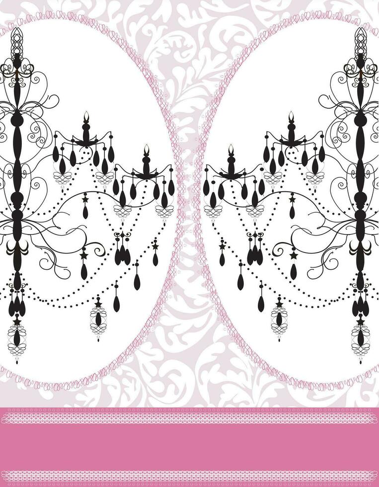 tarjeta de invitación vintage con diseño floral abstracto elegante adornado vector